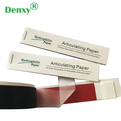 Denxy Dental Material Articulating Paper RED + BLUE Strips Teeth Whitening Oral Care Dentist Lab Products