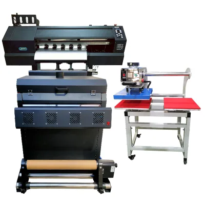 24in 2 or 4 Head I3200 I1600 Xp600 Non Cut Digital Impresora Dtf Printer with Shaker for T Shirt Cloth