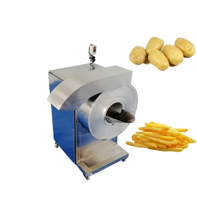 Commercial Potato Chips Cutter Frozen Vegetable Production Line Automatic Lotus Root Carrot Photo Plantain Chips Fruit Slicer