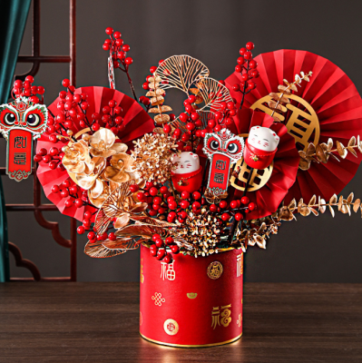 Wholesale Flower Bouquet Chinese New Year 2024 Decorative Preserved Flower Bouquet
