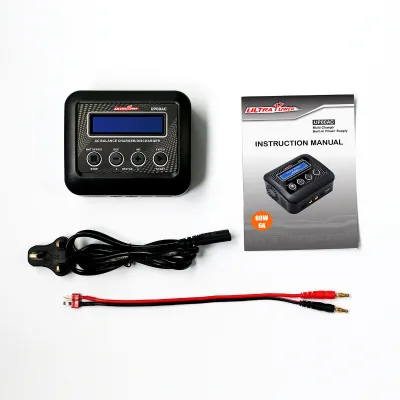 UP60AC Intelligent Display Screen Balance Charger Supports 2-4S Model Aircraft Lithium Battery Anti-Overcharge 5A DC Output AC