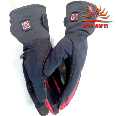 Women Intelligent Rechargeable Battery Heated Gloves with 3 Heat Settings Carbon Fiber Heating System