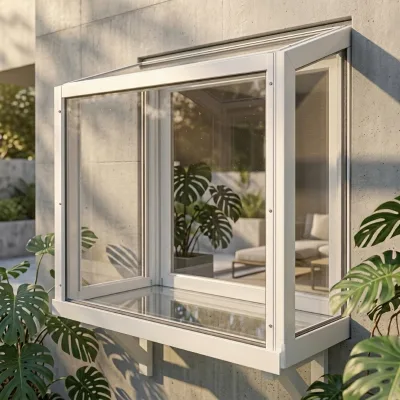 French Design Aluminum Windows French Windows Security Glass Bay Window