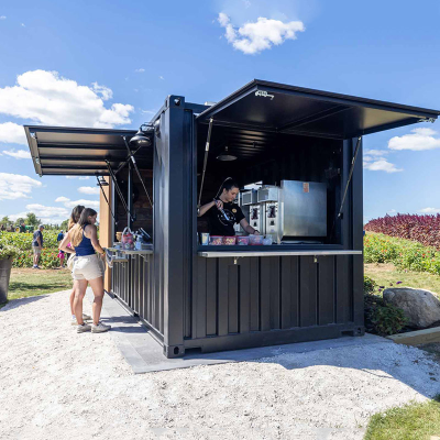20ft Container Business Cafe Shop Walk-In Cooler Wine & Beer Bar for Hotels Backyard Container Bar