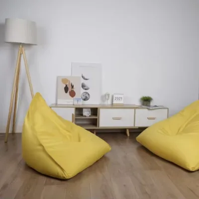 Easy Carry Japanese Design Fabric Beach Bean Bag Chair Small Triangle Sofa with Adjustable Height High Quality Storage