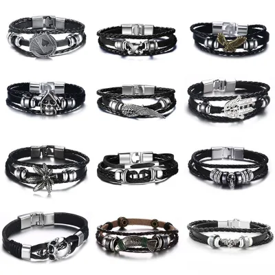 New Fashion Genuine Leather Lucky Charm Bracelet
