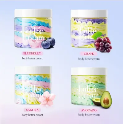 OEM Private Label Nourishing Natural Nighttime Fruit Smell Body Butter Whipped Body Lotion
