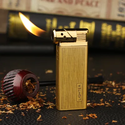 Creative Personalized Cigarette Lighter Dedicated Inflatable Oblique Flame Open Fire Butane Fuel New Chinese Style Minimalist