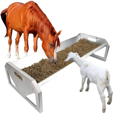 Horse Goat Hay Feeder for Cow Detachable Large Capacity Livestock Deeper Metal Pasture Hay Feeder