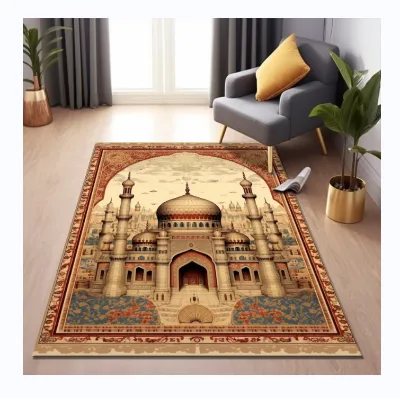Islamic Padded Prayer Rug Custom Rug Large logo Islam Prayer Rug Muslim Gift