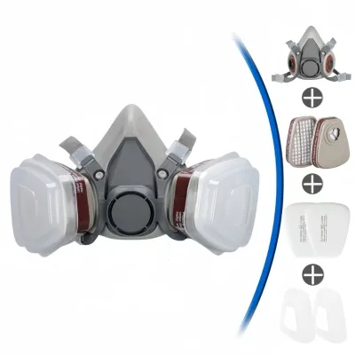 Half-Face Cover Respiratory 6200 Safety Face Work Reusable Dust Gas Mask With CE Certification