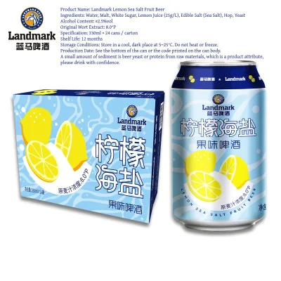 Factory Direct Sale Landmark Lemon Sea Salt Ale Beer Bottle Can 330ml 24 Cans Alcoholic Beverage Bulk Supply Award-winning 2.5%