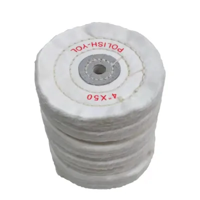 White 100% Cotton Grinding Buffing Wheel Polishing Buffer Wheel