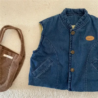 Tank Top Padding Thickening Waistcoat Winter Vest for Girl Jeans Children Outwear Girls and Boys Cotton tank Top Jacket