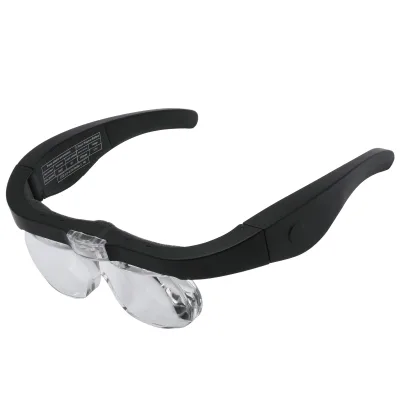 LED Rechargeable Spectacle Magnifier Four Different Magnifications for Reading Repair Embroidery Beauty Headband Wearing
