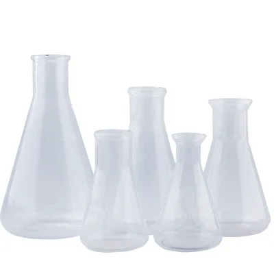 HDMED 500ml Quartz Glass Volumetric Flask Quartz Erlenmeyer Flask