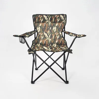 Modern Design Portable Camouflage Metal Frame Outdoor Furniture Camping Chair Armrest