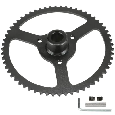FENY Heavy Duty Steel 60T 245mm OD 3-Mounting-Hole Go Kart Live Axle Hub Sprocket 1" Bore 1/4" Keyway For#40/41/420 Chain