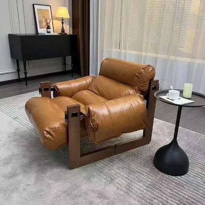 Hot Selling Retro Single-Seater Lazy Sofa Vintage Design for Home Furniture in Living Room or Bedroom