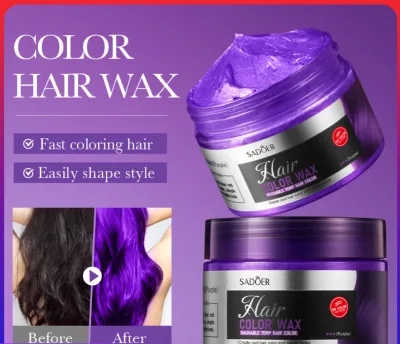 Colored Hair Mud (purple) Styling Natural Fluffy Hair Wax 120g