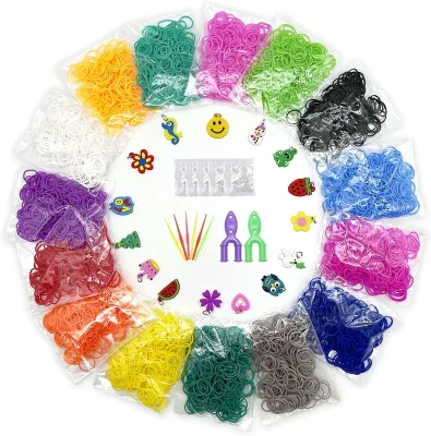 4500+ Colorful Rubber Bands Set Friendship Bracelet Making Kit Kids Weaving DIY Crafting Gift for Kids Craft Birthday Gift