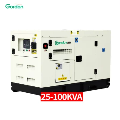 3 Phase 20kw/25kva Silent Diesel Generator 40kw 50kva Portable ATS Option 50/60Hz Frequency 5-100kw Rated Power GORDON GD-YM ISO