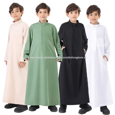 Children Robe, Qatar-style collar robe, Arab-Middle East Dubai robe,Arabian robe, Muslim robe