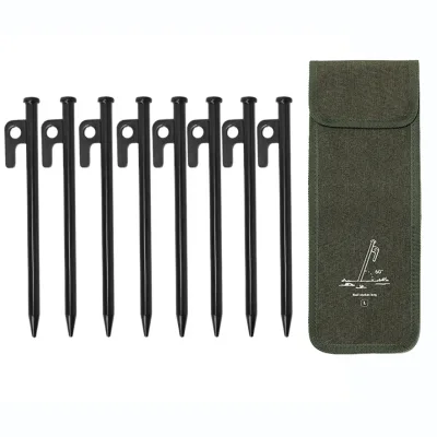 Tent Pegs Steel Peg Striking Stable Camping Tent Pegs Stainless High-Strength Forged Steel 20cm 30cm 40cm