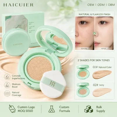 HAICUIER Full Coverage Lightweight Vegan Matte Waterproof Concealer Long Lasting Brightening Cushion Air Cushion Foundation