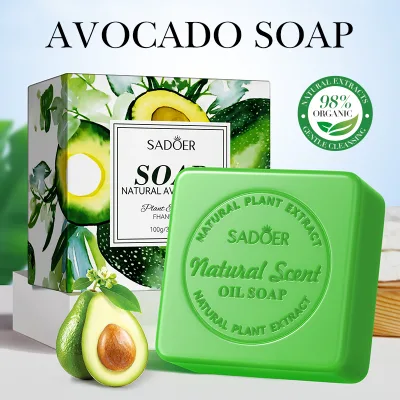 OEM SADOER Private Label Wholesale Avocado Handmade Body Cleansing Soap Deep-Cleansing and Skin Facial Soap