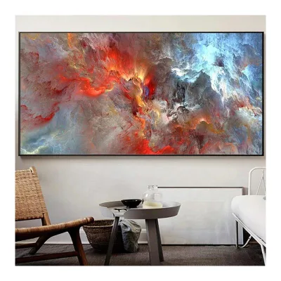 Modern Home Wall Decoration Abstract Cloud Sea Canvas Art Painting Color Print Poster by Artist Wall Decor Feature