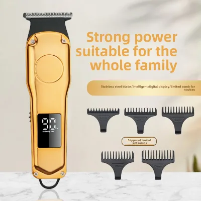 Mens Stainless Steel Blades Waterproof Digital Display Home-Use USB Rechargeable Professional Electric Hair for & Trimmer