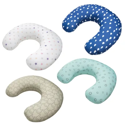 Washable Multifunctional U Shape Baby Arm Nursing Pillows with Knitted Fiber Eco-Friendly for Healthy Sleep and Breastfeeding