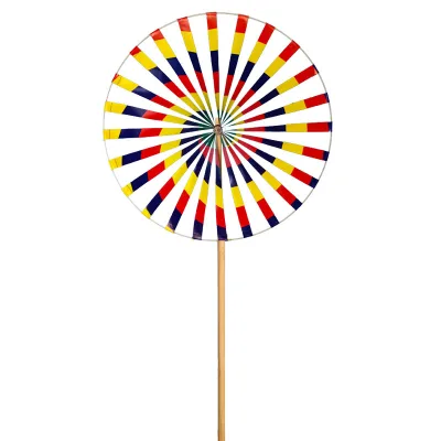 New Colorful Traditional Retro Children's Cartoon Whirling Colorful Bright Plastic Toy Windmill Park Stall Decoration Wholesale