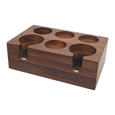 Customized Coffee Tools Espresso Distribution Tool Tamper 51mm 53mm 58mm Wooden Coffee Tamper Holder