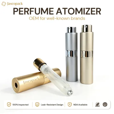 High End Aluminium Perfume Atomizer Bottom Refillable Decorative Twist 8ml Minimalist 5ml Decant Perfume Bottle