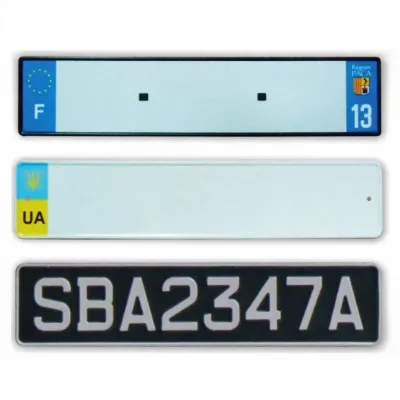 Factory  High Security Italy Aluminum Car License Euro Reflective Film Custom Bank Car License Plate