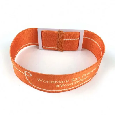 Durable Custom Elastic Polyester Bracelet 13.5Mhz Ntag 216 Rfid Nfc Wrist Band Elastic Wristbands