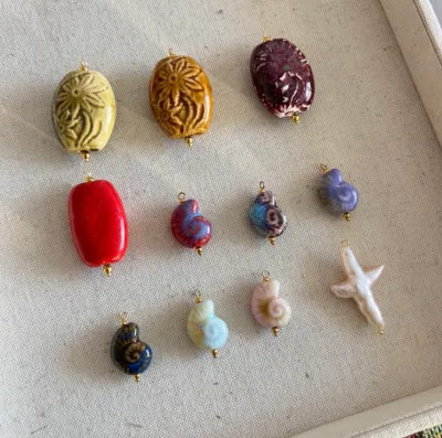 Build Your Necklace Charms Flower Ceramic Jewelry Pendant Necklace Necklace for Women