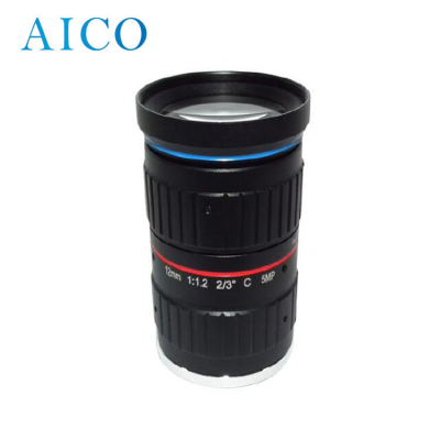 Focal Length 12 mm 2/3" Larger Aperture 1:1.2 C-mt Manual Focus 5MP F1.2 12mm c Mount ITS Lens
