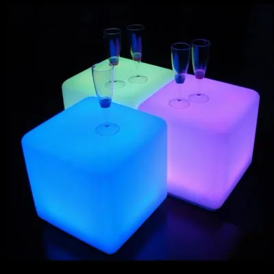 Roll the Dice Art Optical Illusion Night Lamp Outdoor Movies Seat Luminous Cube Dimming Advertising Boxes Souvenirs