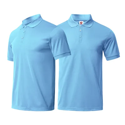 Custom Adults Polo Shirt LHT15 165GSM Polyester French Terry 8 Colors Breathable Short Sleeve Promotional