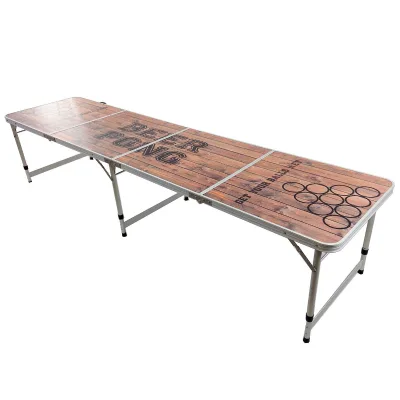HOT SELL Outdoor 8FEET Aluminum 4-In-1 Portable Folding Utility Beer Table