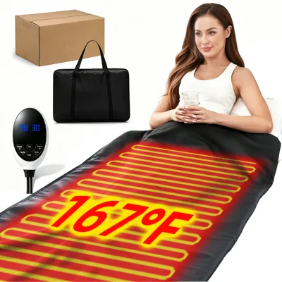 Far Infrared Sauna Blanket with Customizable Logo 110-240V for Home Spa Use-New Arrival Trending Product