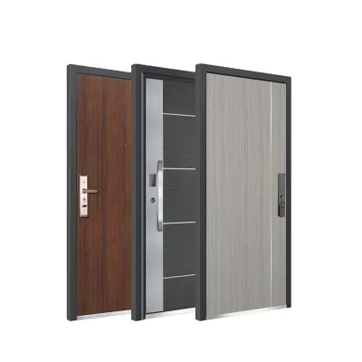 Security Steel Doors Main Entrance Metal Door Front Entry Exterior Factory Wholesale Modern Design High Grade Security
