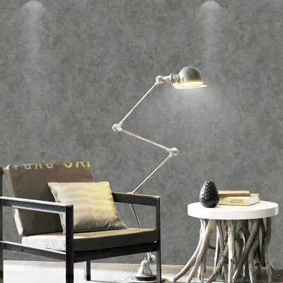 Eco Friendly Non-Woven Anti-static Mould-Proof Modern Background Gray Wallpaper for Bedroom Living Room Dining Use