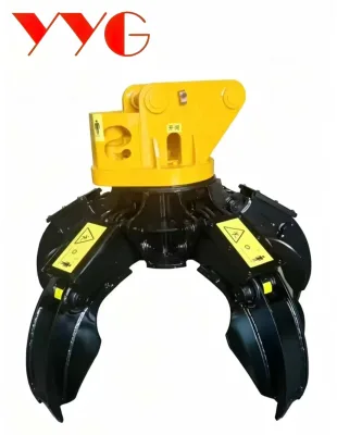 Versatile YYG Hydraulic Rotating Grapple for Wood Grass Sugarcane Wheel Loader Excavator Pump Core Component Q345B Material