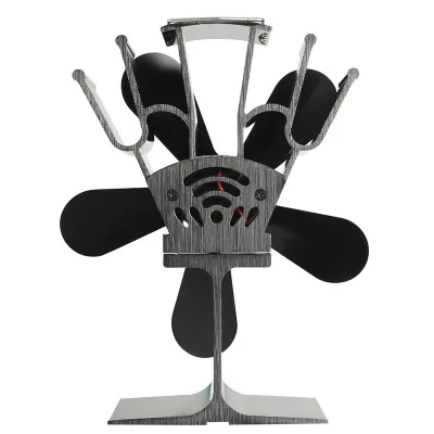 5 Blades Stove Ventilation Fan Fireplace Stove Extractor Fan Heat Powered Wood Stove Fan