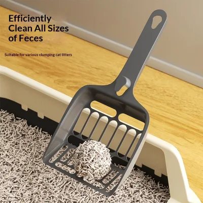 Practical Eco-Friendly Washable Plastic Cat Litter Scoop with Large-Hole Design for Pine Litter Portable & Durable