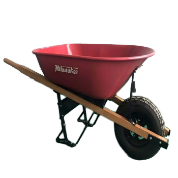 Customizable OEM Heavy Duty Steel Wheelbarrow Solid Metal Wheel Wooden Frame 200kg Load Capacity Easy Assembly 1-Wheel 3-Month